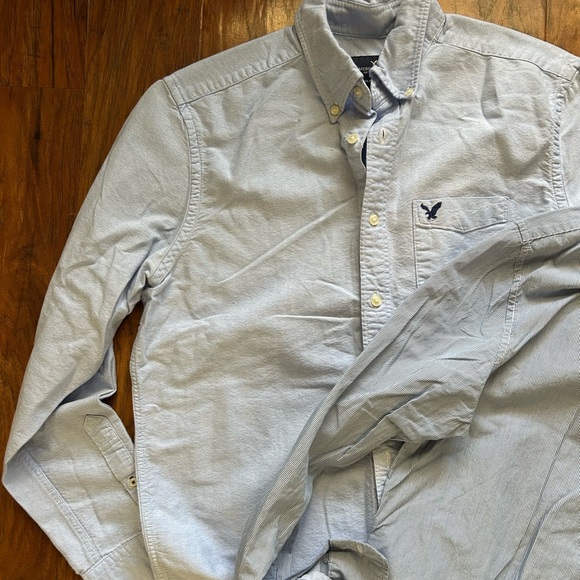 American Eagle Men’s Size Medium Classic Fit Button Down Dress Shirt Preppy - Picture 3 of 9